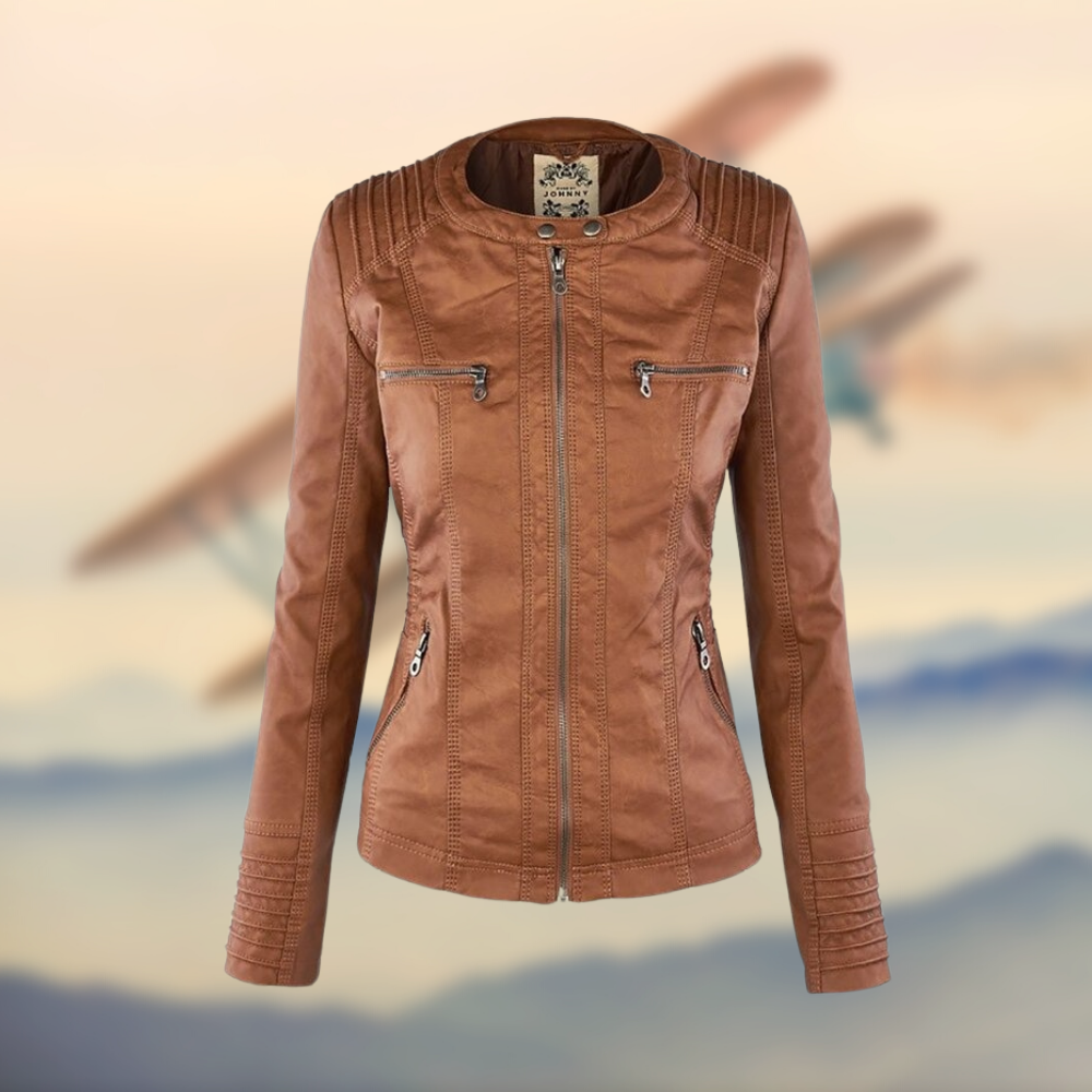 Chiara | Veste en cuir italienne au design moderne