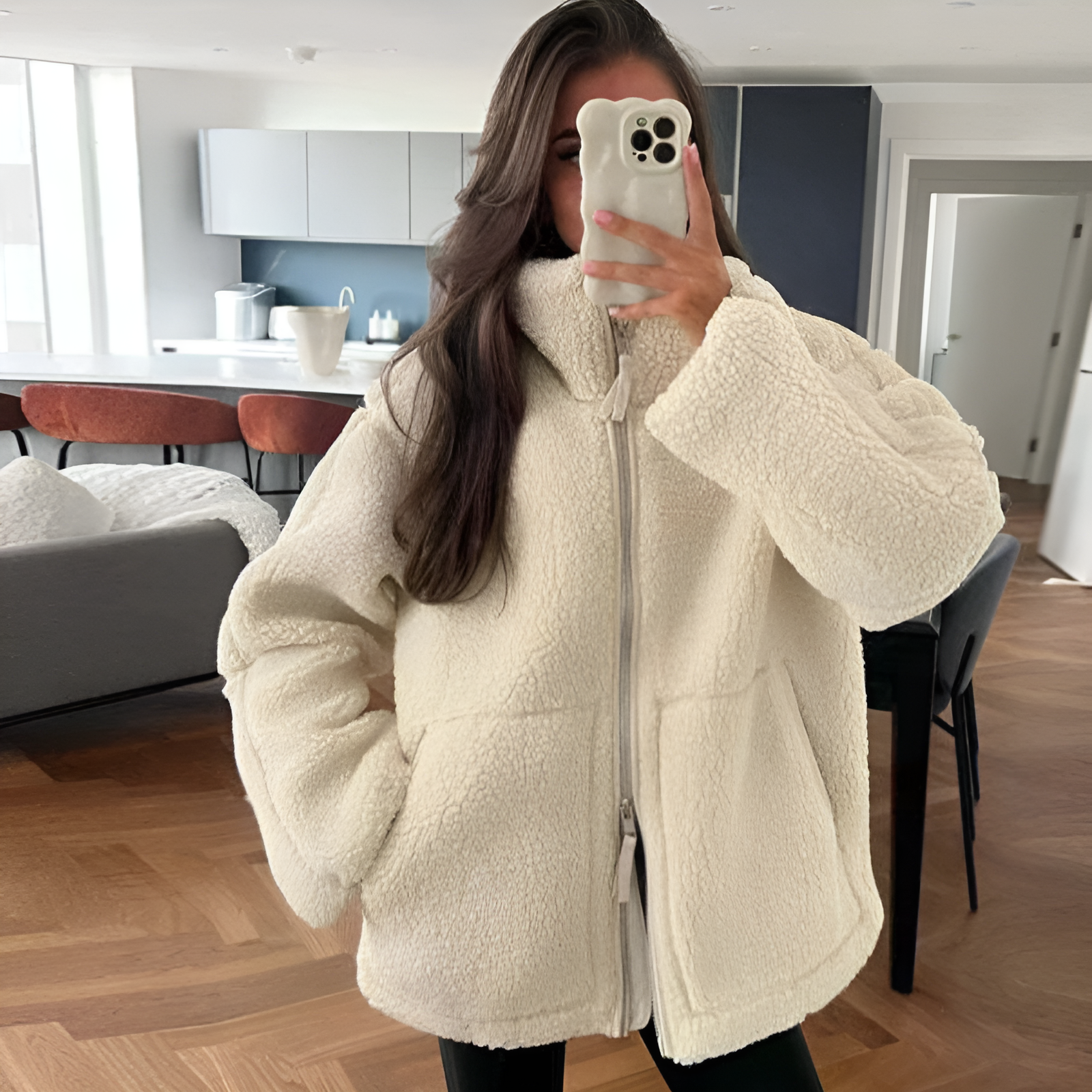 Mari | Veste Oversize en Fleece avec Poches